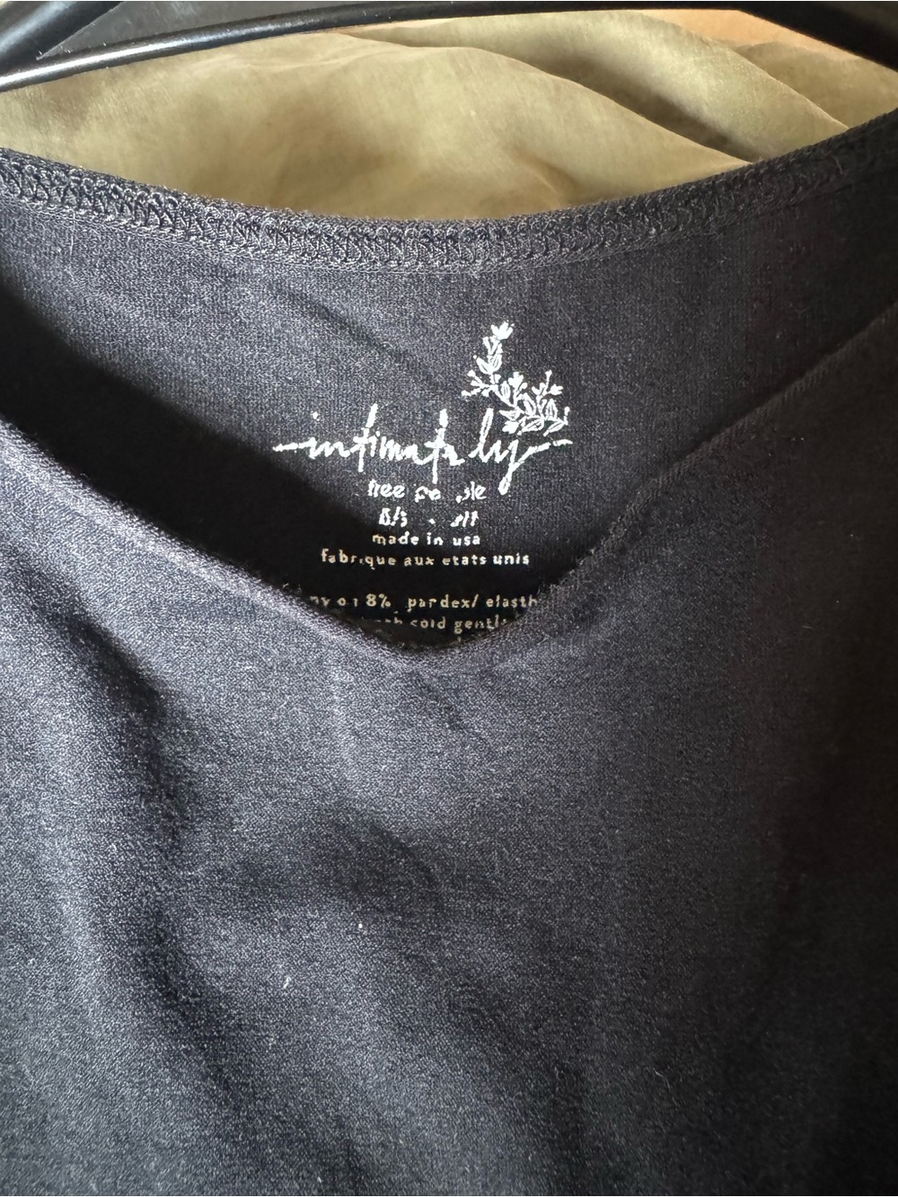 Intimately Free People Black V-Neck Shirt